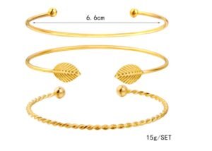 Modyle   Gold Color Crystal Wedding Bracelets Set CZ Stone Heart Bracelets Bangles For Woman - Image 8