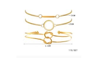 Modyle   Gold Color Crystal Wedding Bracelets Set CZ Stone Heart Bracelets Bangles For Woman - Image 6