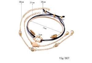 Modyle   Gold Color Crystal Wedding Bracelets Set CZ Stone Heart Bracelets Bangles For Woman - Image 7