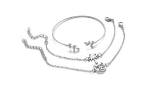 Modyle   Gold Color Crystal Wedding Bracelets Set CZ Stone Heart Bracelets Bangles For Woman - Image 10