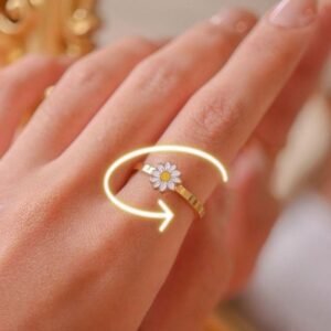 Finger Spinner Rings Fidget Anxiety Ring For Women Relieving - Image 8