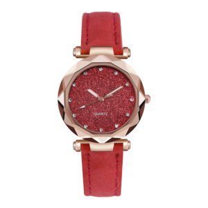 Casual Women Romantic Starry Sky Wrist Watch Leather Rhinestone Designer Ladies Clock - Image 5
