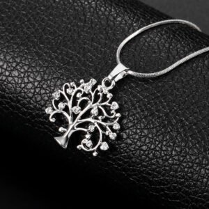 Big Tree Of Life Pendant Necklaces Drilling CZ Zircon Multi Layers Chains Long Necklace Jewelry Gifts For Her - Image 3