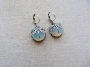 Pendant Earring Boho Chakra Blue Moonstone Earrings for Women - Image 8