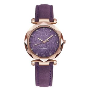 Casual Women Romantic Starry Sky Wrist Watch Leather Rhinestone Designer Ladies Clock - Image 2
