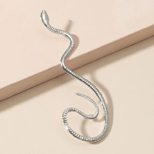 No Hole Ear Clip Vintage Zircon Snake Shaped Earrings for Women - Image 6