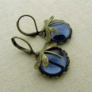 Pendant Earring Boho Chakra Blue Moonstone Earrings for Women - Image 4