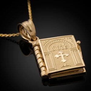 Bible Book Pendant Necklace