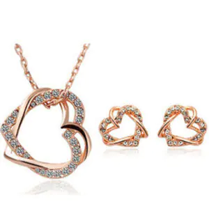 Double Diamond Heart Set