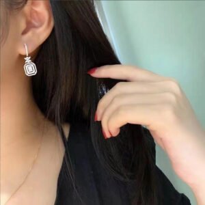 Diamond Bow Earrings