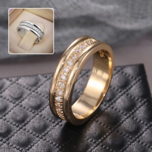 Golden Silver Rhinestone Ring