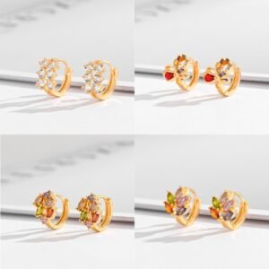 Square Crystal Zircon Earrings