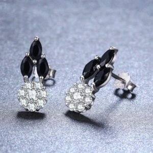 Round Diamond Zircon Earrings