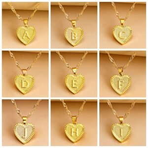 Initial Letter Pendant Necklace